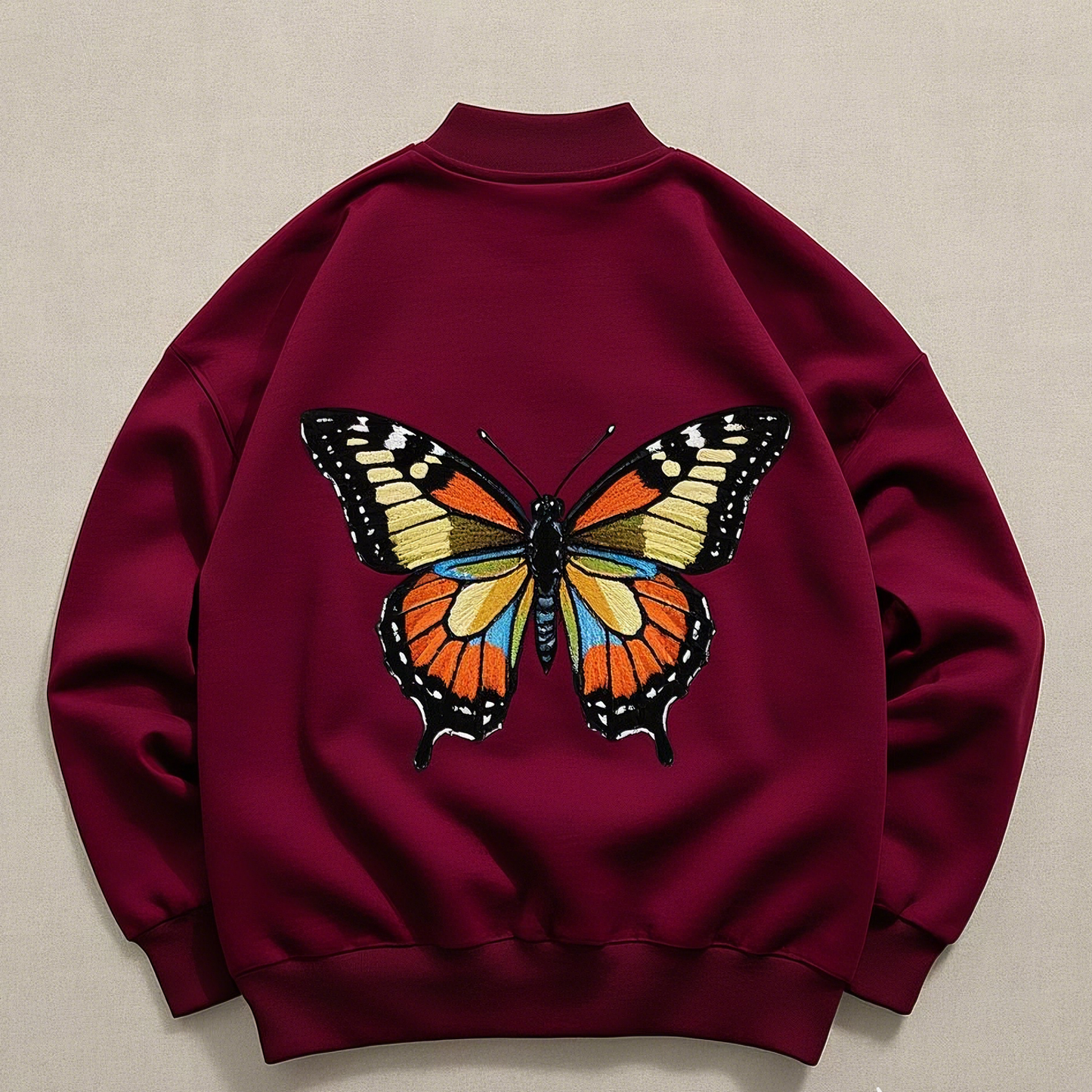 Hoodie With Embroidery Butterfly, Made to order