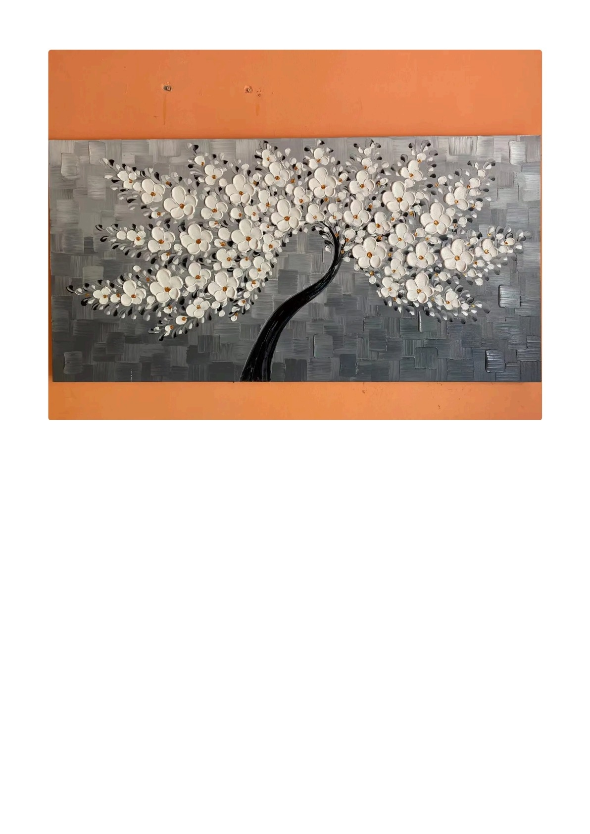 Hand Painted Flower Acrylic Painting Oil painting 3D Textured Wall Art Home decor-Art Flowers