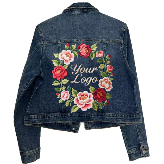 Personalise Denim Jacket with Embroidery With Name For Her Birthday Gift Lady Wear