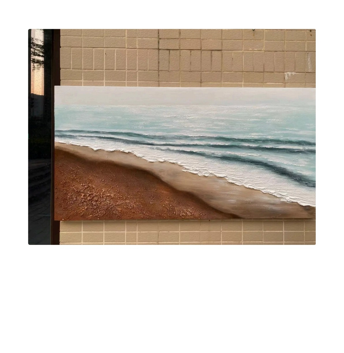 Hand Painted Abstract Acrylic Painting Oil painting 3D Textured Wall Art Home decor-Abstract Textured Seascape Art